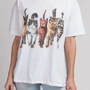 Vintage Single Stitch Oneita Heads or Tails Tshirt Front/Back Graphic